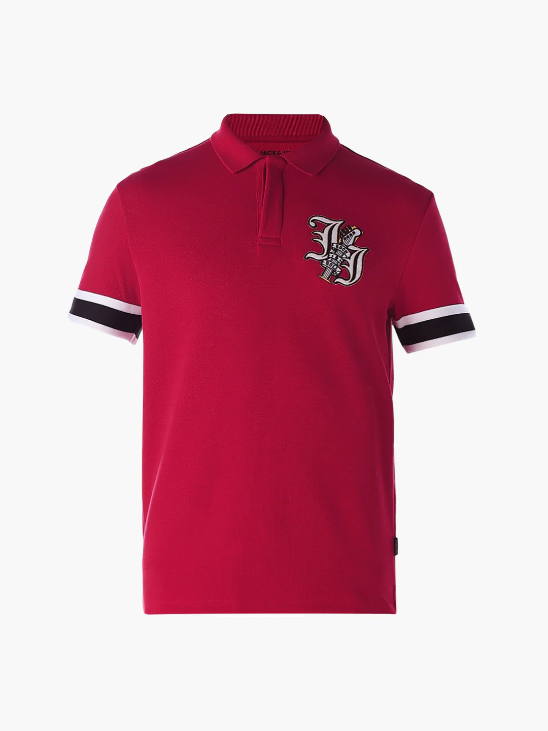 Red Printed Stretch Polo - Image 7