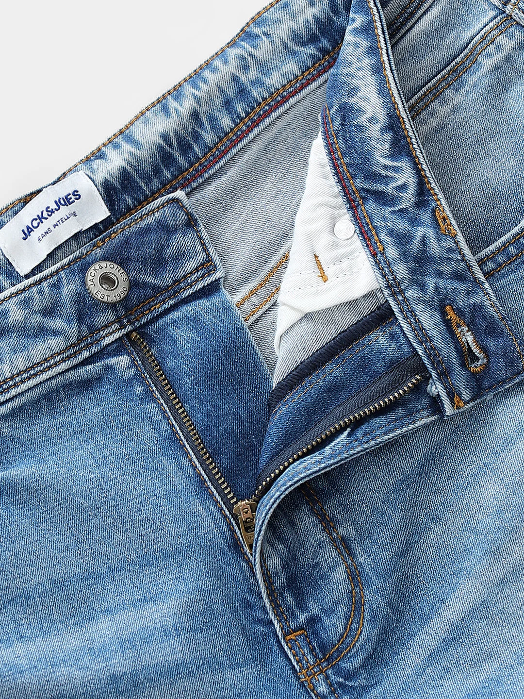 Mildly Distressed Cliff Bootcut Jeans - Image 5