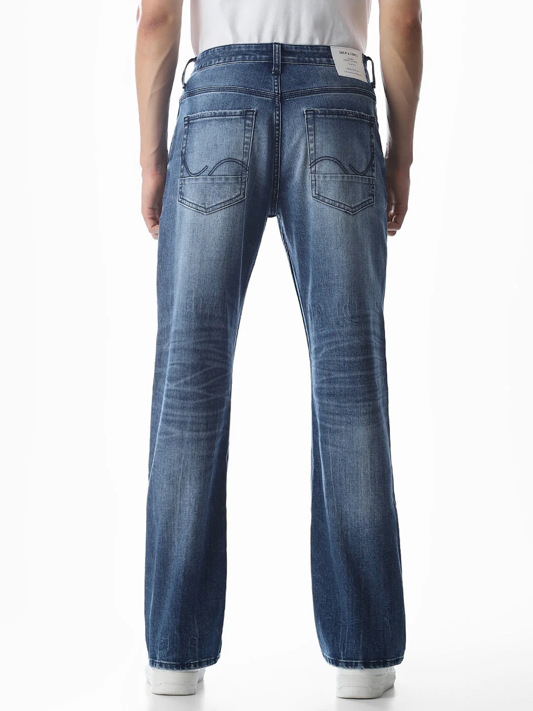 Mildly Distressed Cliff Bootcut Jeans - Image 9