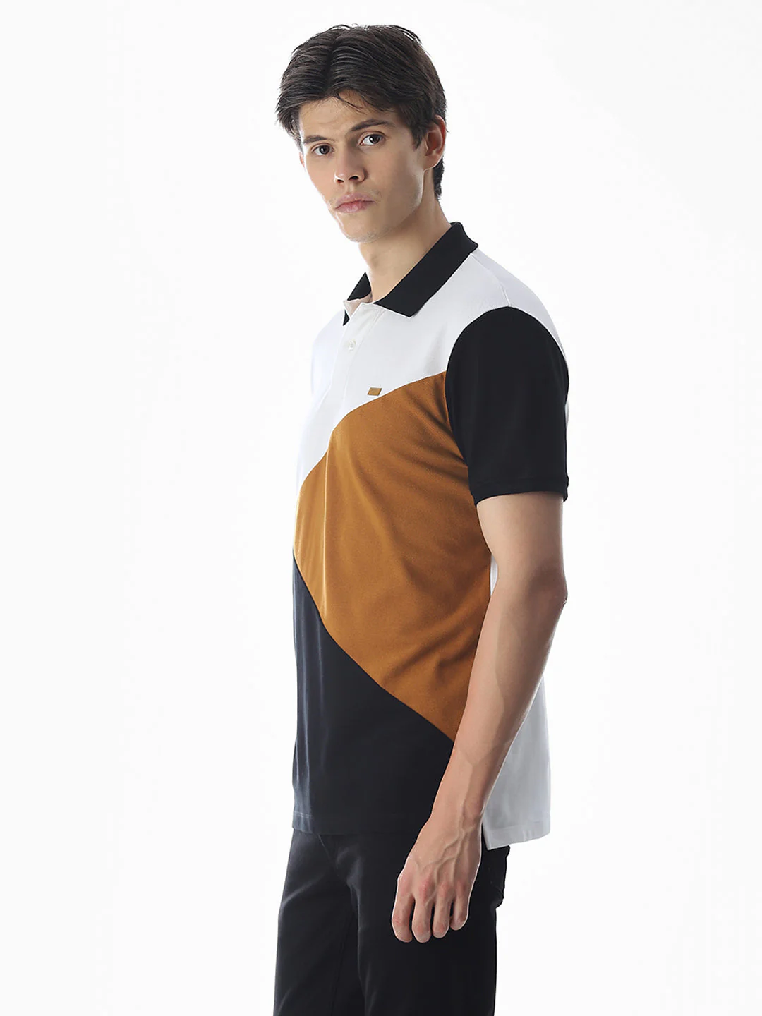Cut & Sew Colourblocked Polo - Image 3