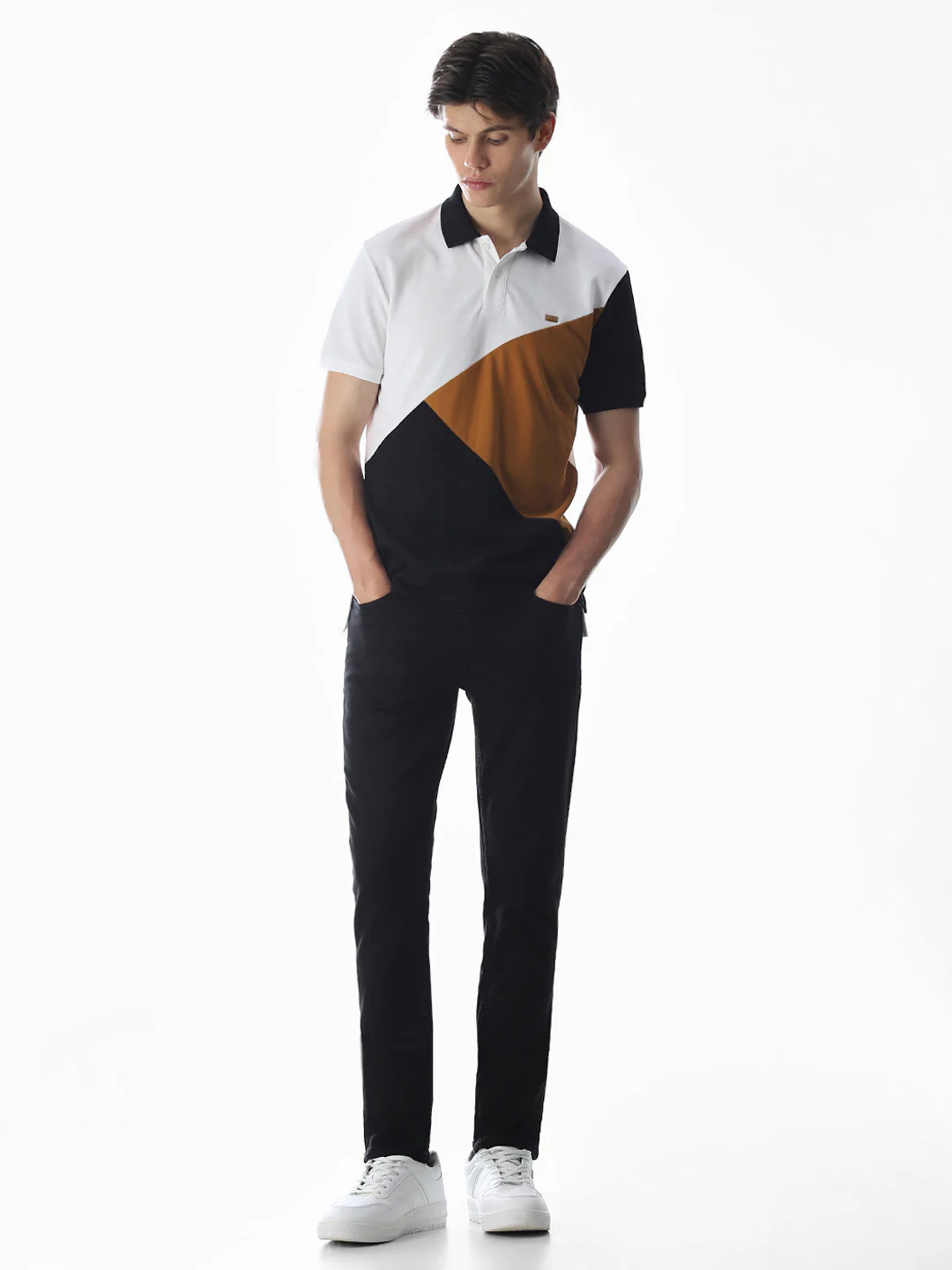 Cut & Sew Colourblocked Polo - Image 6
