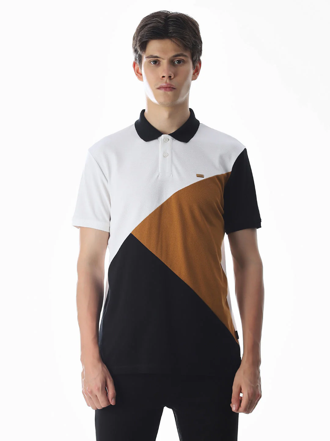 Cut & Sew Colourblocked Polo - Image 8