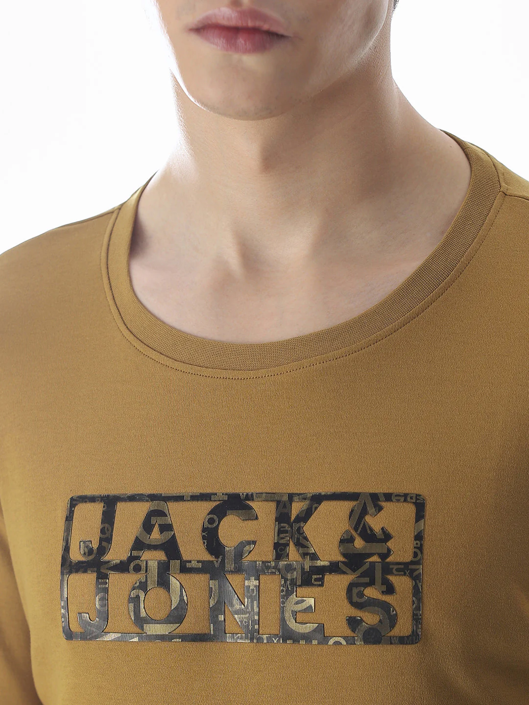 Logo Print Full Sleeves T-shirt - Brown - Image 5
