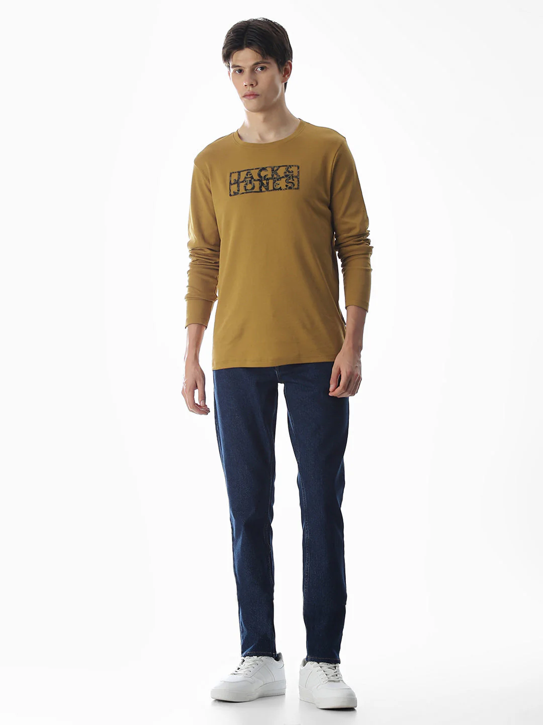 Logo Print Full Sleeves T-shirt - Brown - Image 6