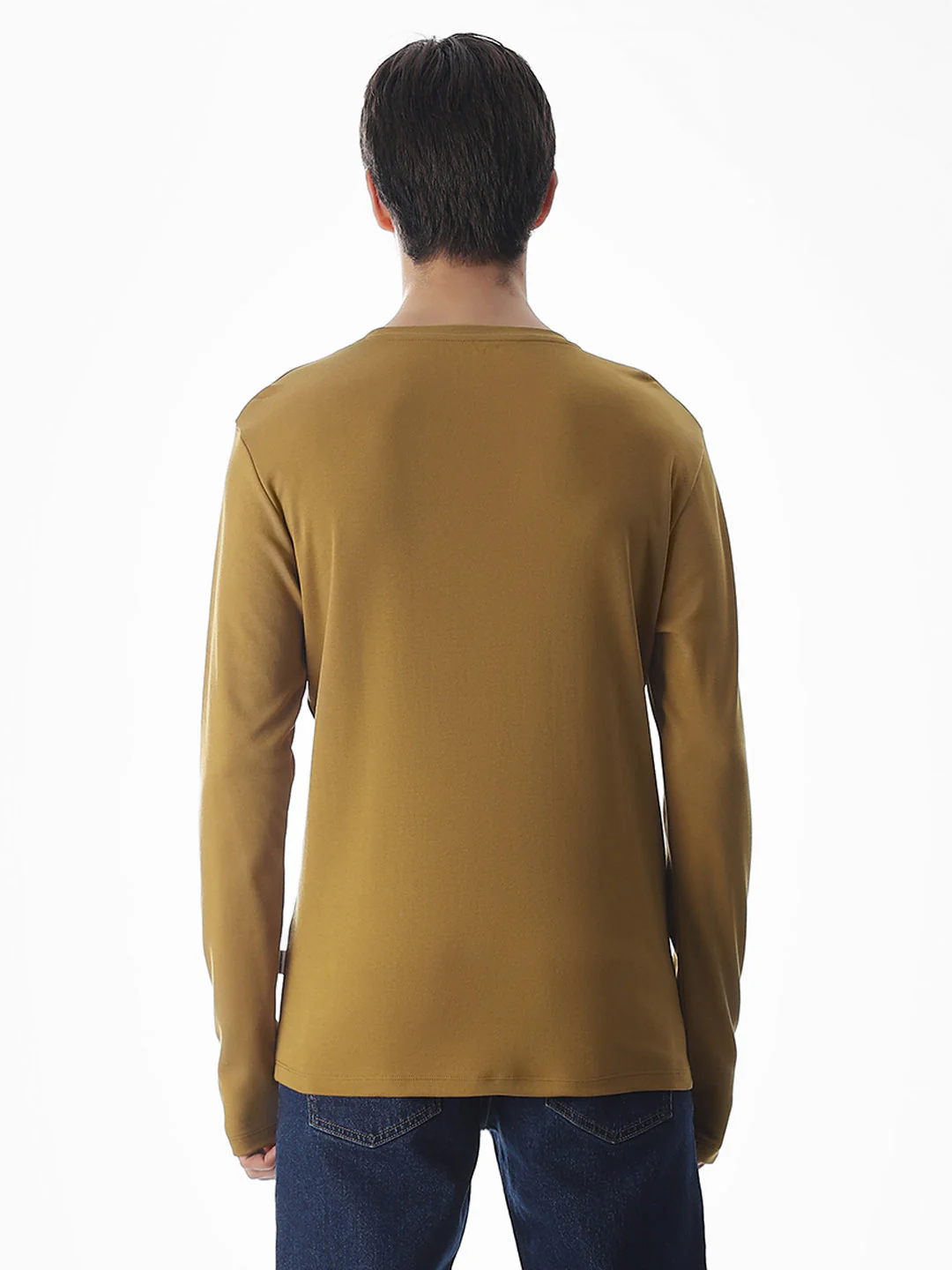 Logo Print Full Sleeves T-shirt - Brown - Image 9