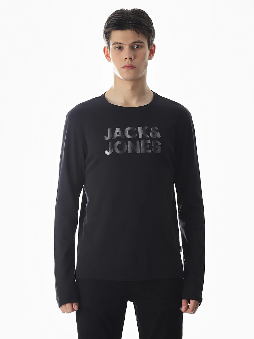 Logo Print Full Sleeves T-shirt - Black - Image 8