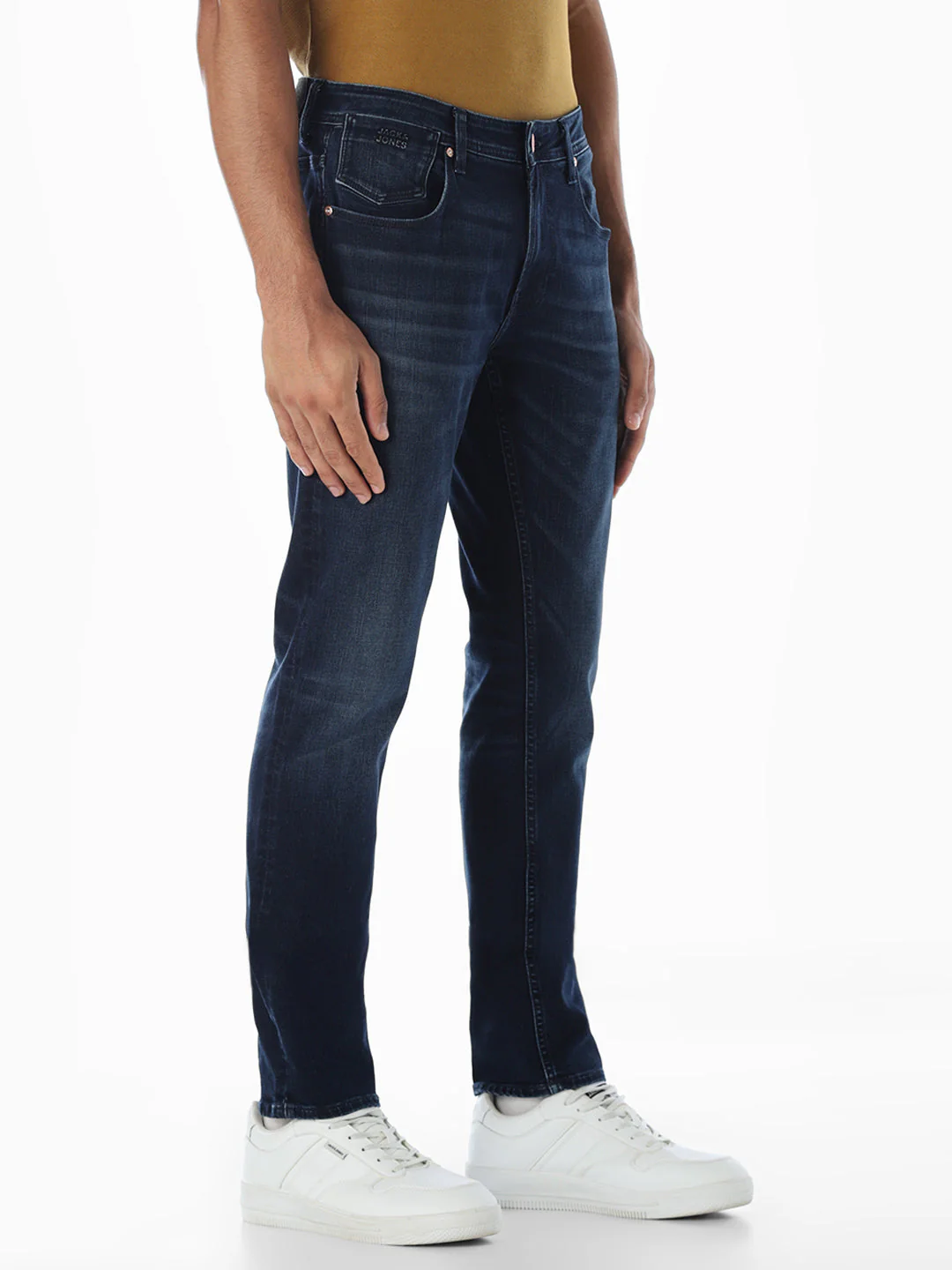 5 Pocket Dark Blue Skinny Jeans - Image 3