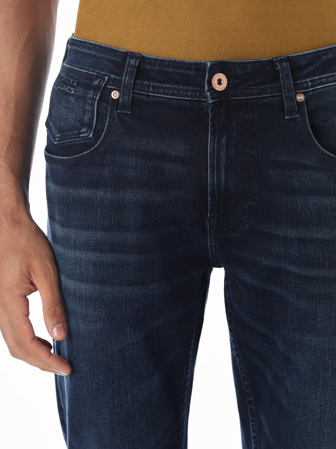 5 Pocket Dark Blue Skinny Jeans - Image 5