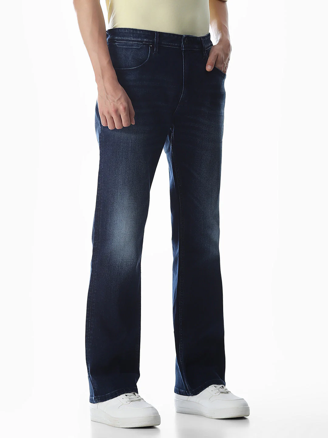 Blue Mildly Washed Cliff Bootcut Jeans - Image 2