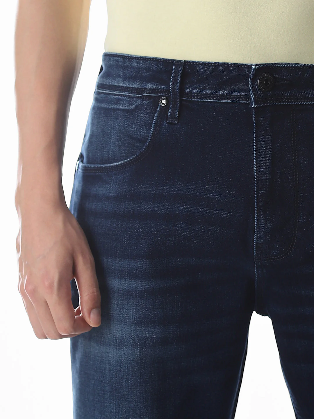Blue Mildly Washed Cliff Bootcut Jeans - Image 4