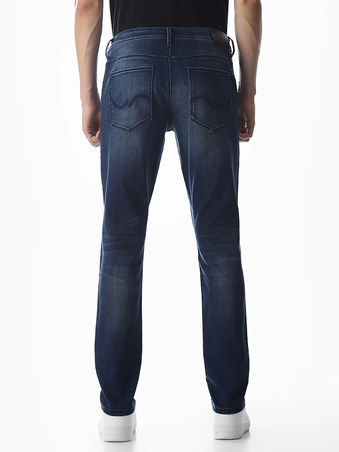 Washed Glenn Slim Fit Jeans - Dark Blue - Image 9