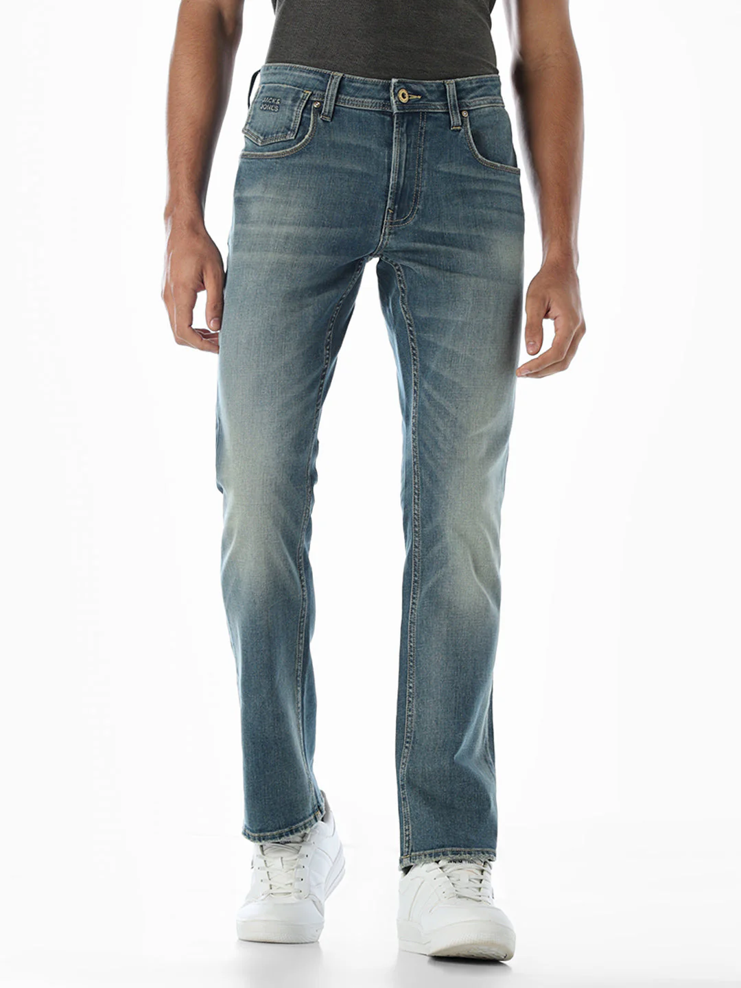 Washed 5 Pocket Regular Fit Jeans