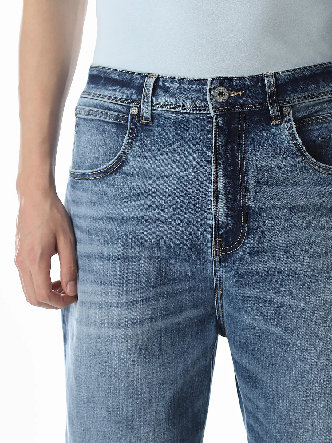 Blue 5 Pocket Dario Loose Fit Jeans - Image 4