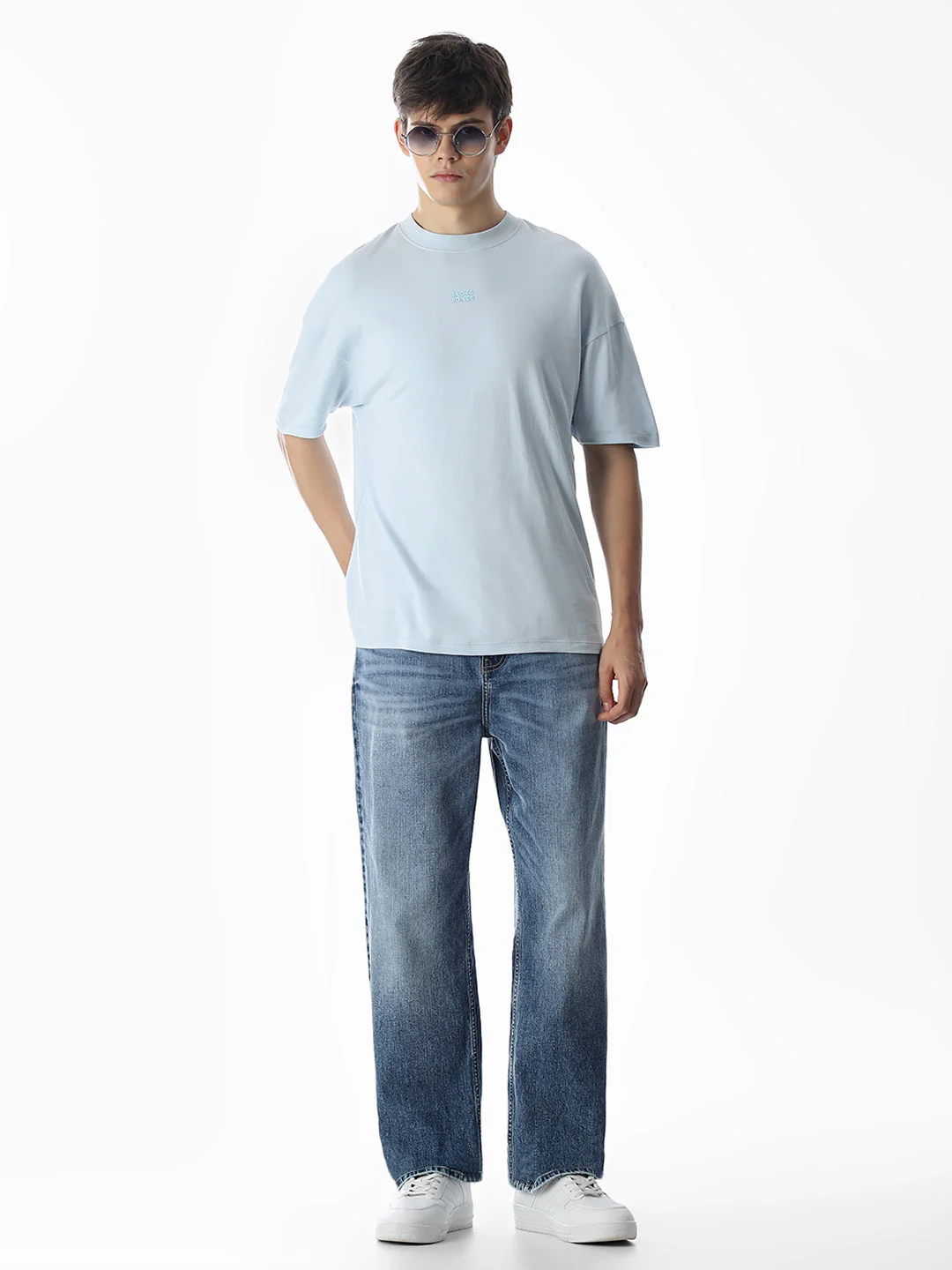 Blue 5 Pocket Dario Loose Fit Jeans - Image 6