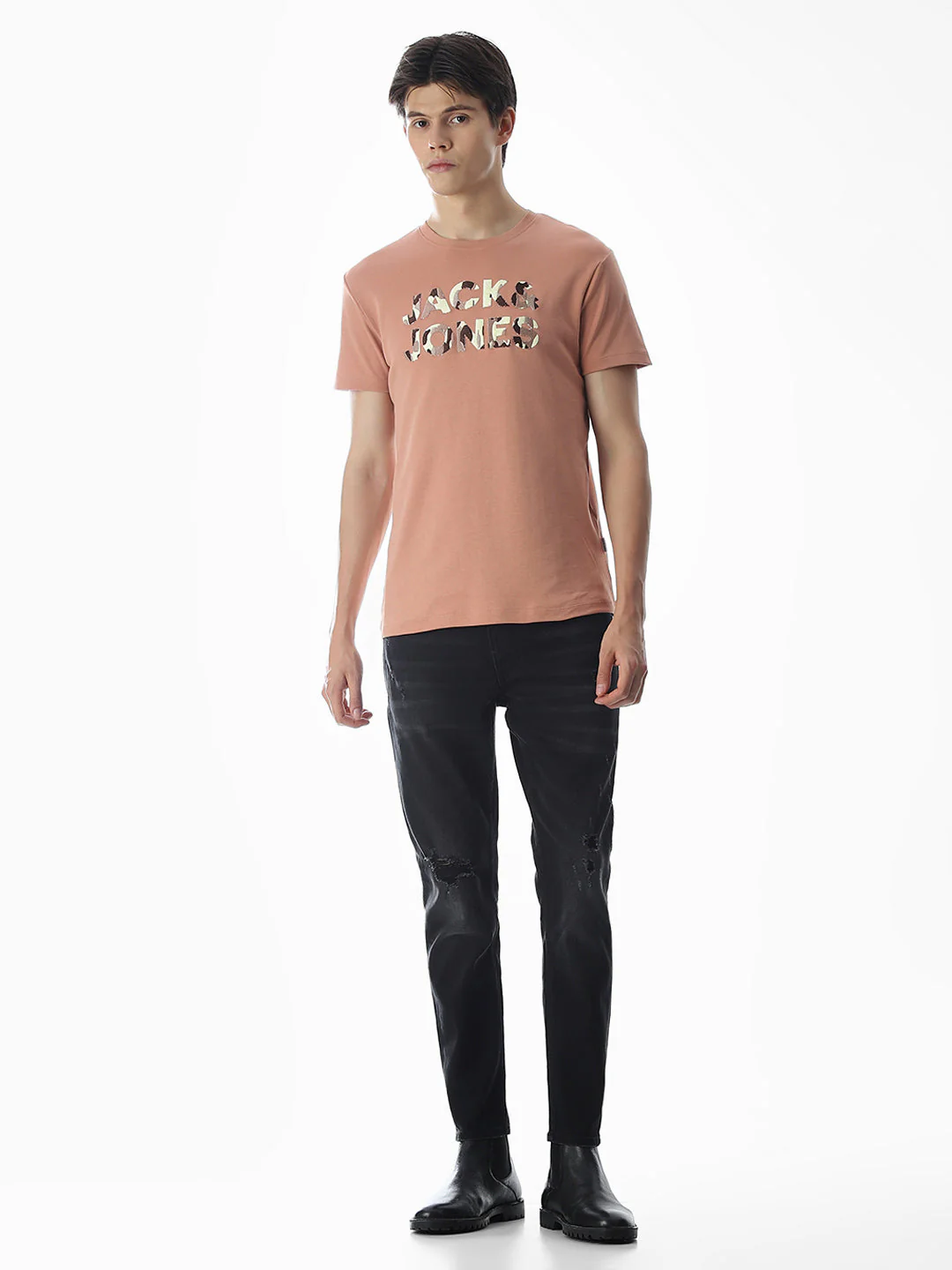 Distressed Cropped Brak Slim Jeans - Image 6