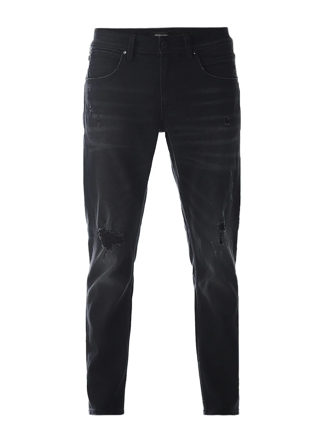 Distressed Cropped Brak Slim Jeans - Image 7
