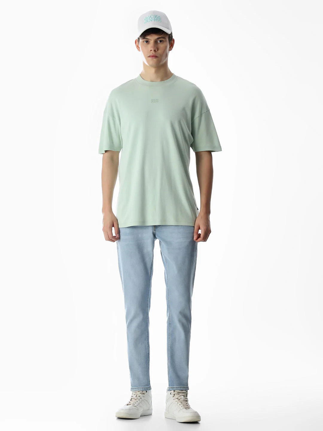 5 Pocket Cropped Brak Jeans - Light Blue - Image 6