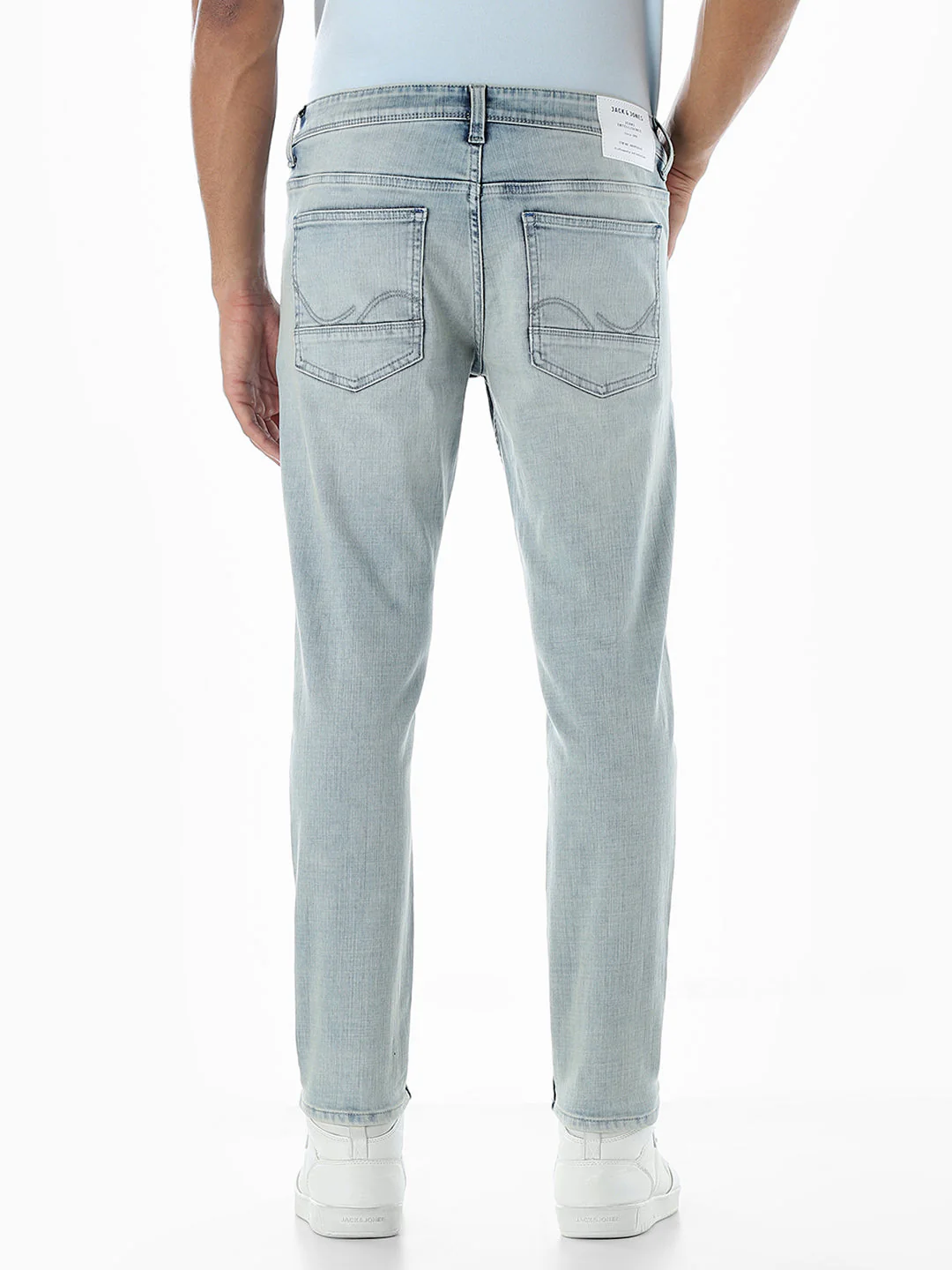 Light Blue 5 Pocket Slim Fit Jeans - Image 3