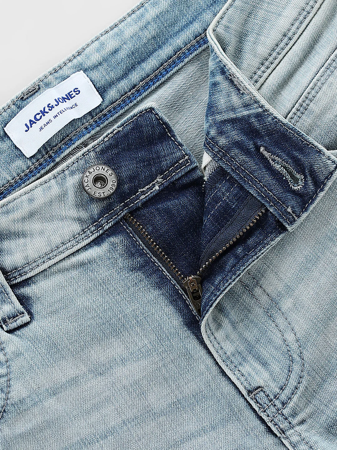 Light Blue 5 Pocket Slim Fit Jeans - Image 5