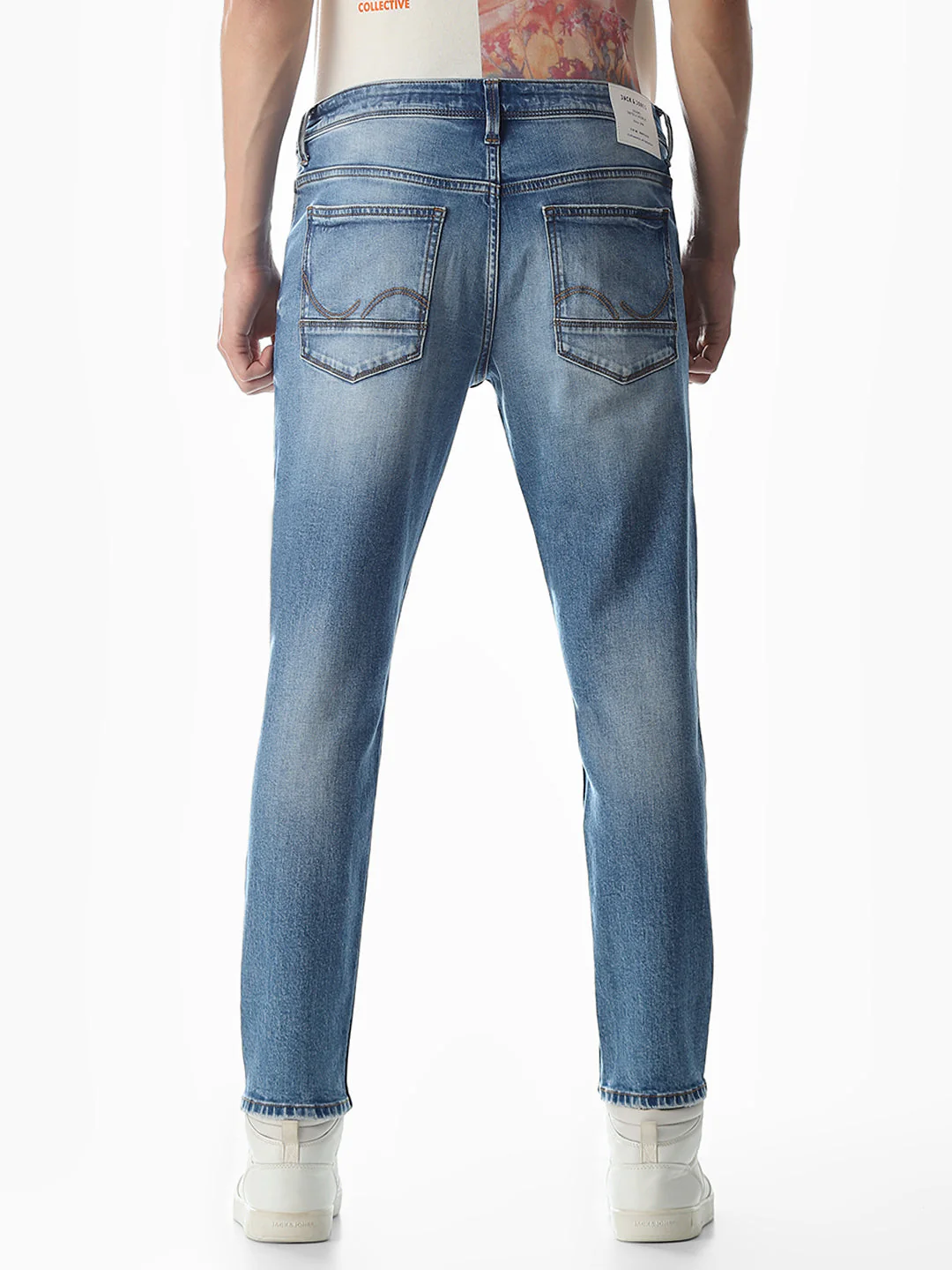 Mildly Distressed Cropped Brak Slim Jeans - Image 9