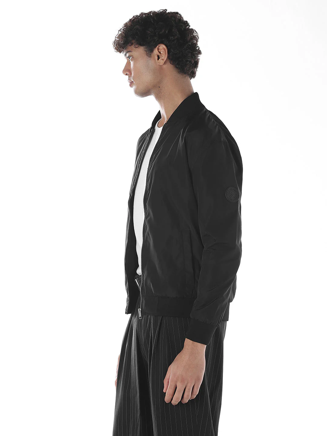 2 Pocket Zip-Up Bomber Jacket - Image 3