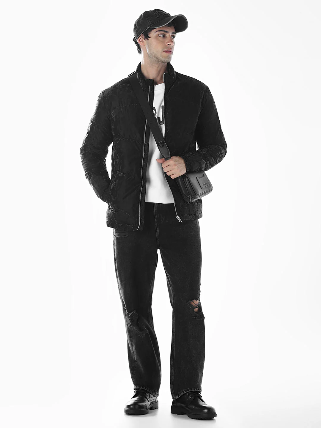 Zip-Up High Neck Puffer Jacket - Image 6