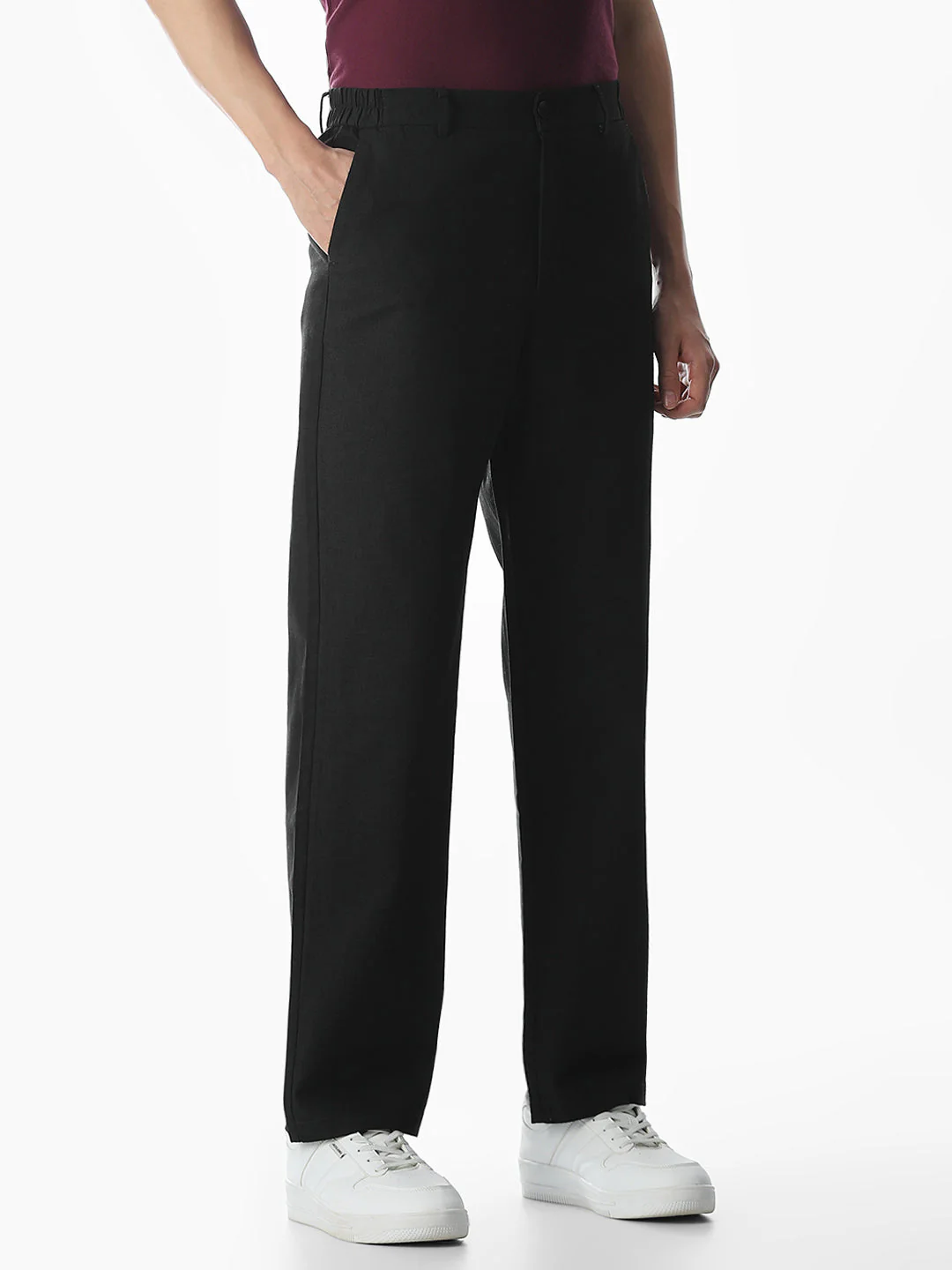 Regular Fit Black Pants - Image 2