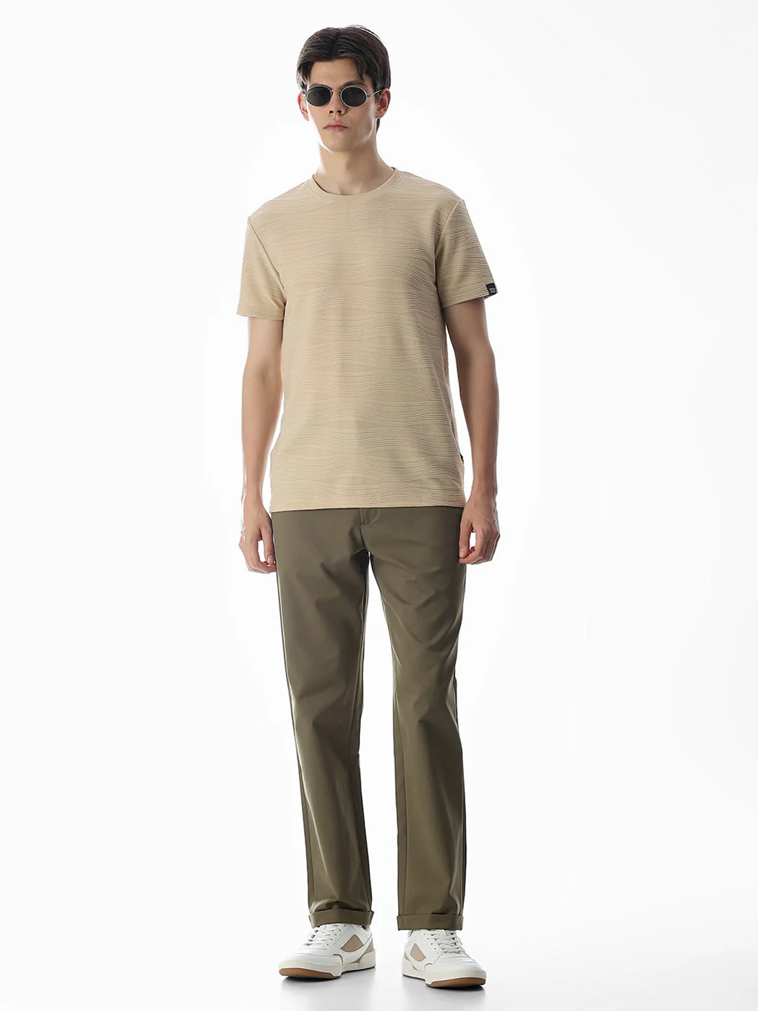 4 Pocket Non-Stretch Chino Pants - Green - Image 6