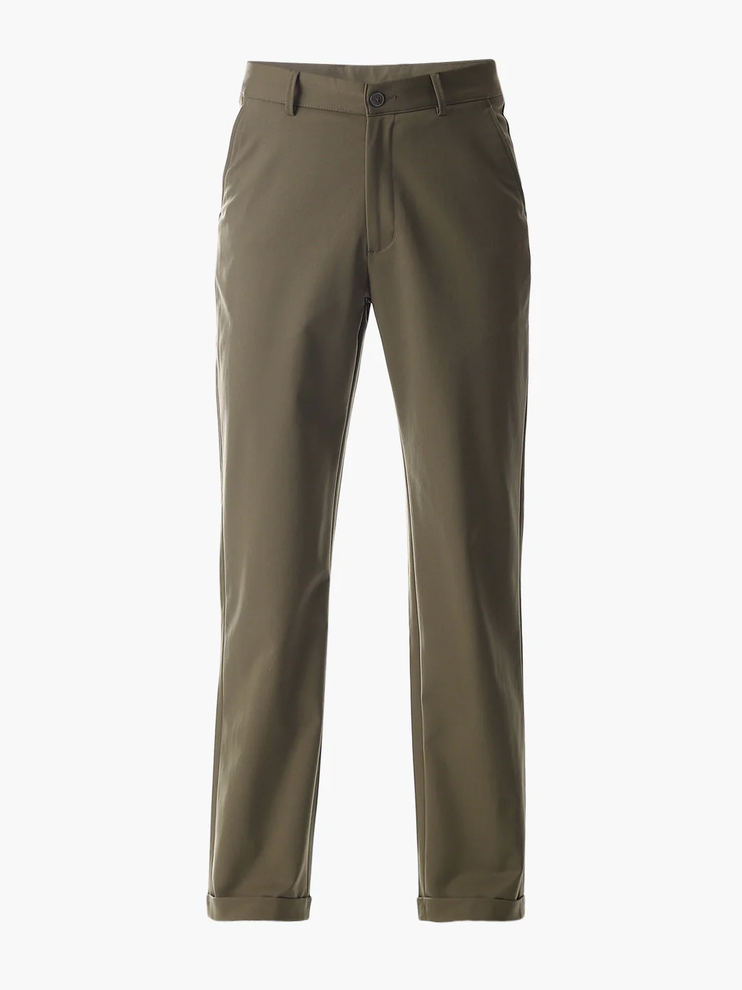 4 Pocket Non-Stretch Chino Pants - Green - Image 7