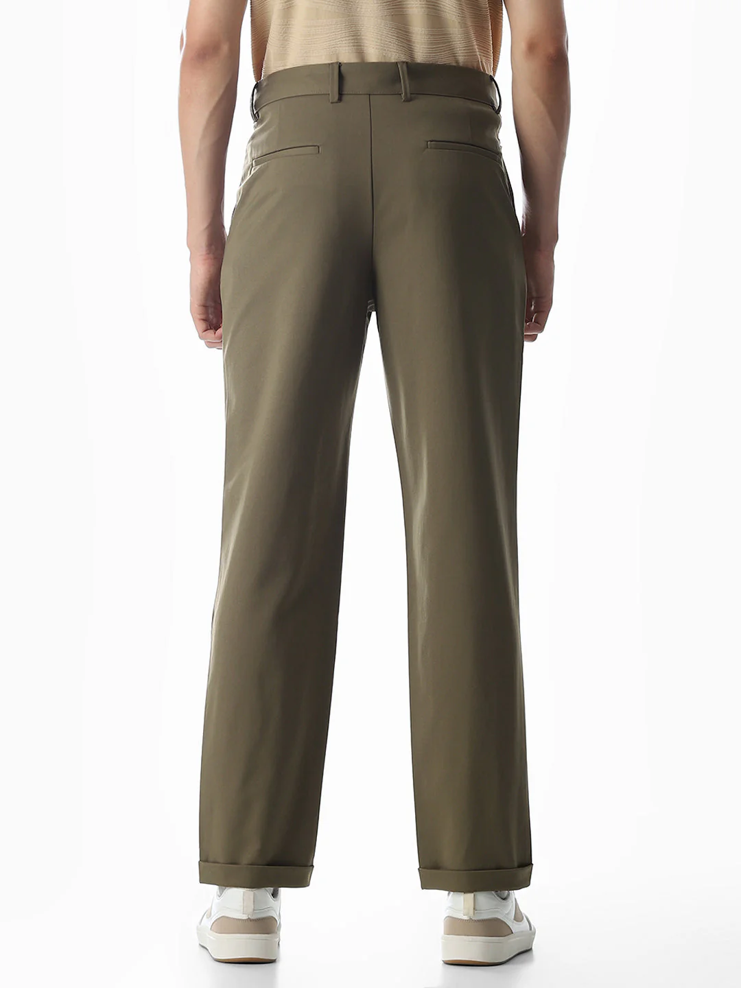 4 Pocket Non-Stretch Chino Pants - Green - Image 9