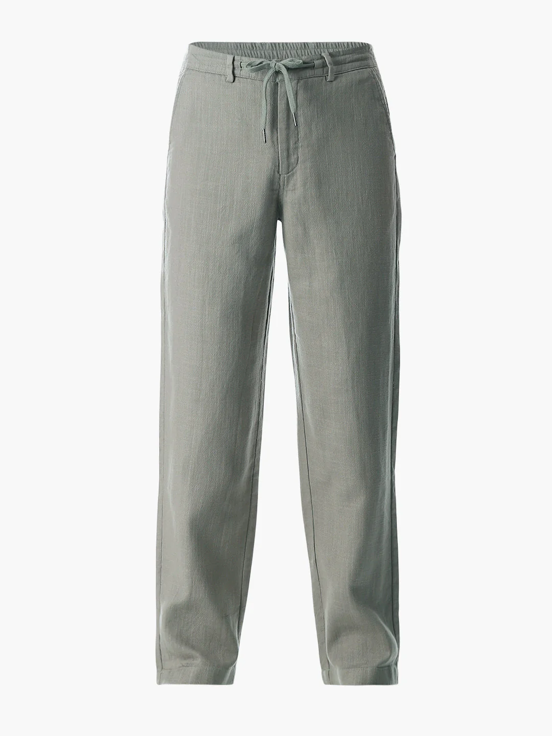 Cotton Loose Fit Chino Pants - Green - Image 7
