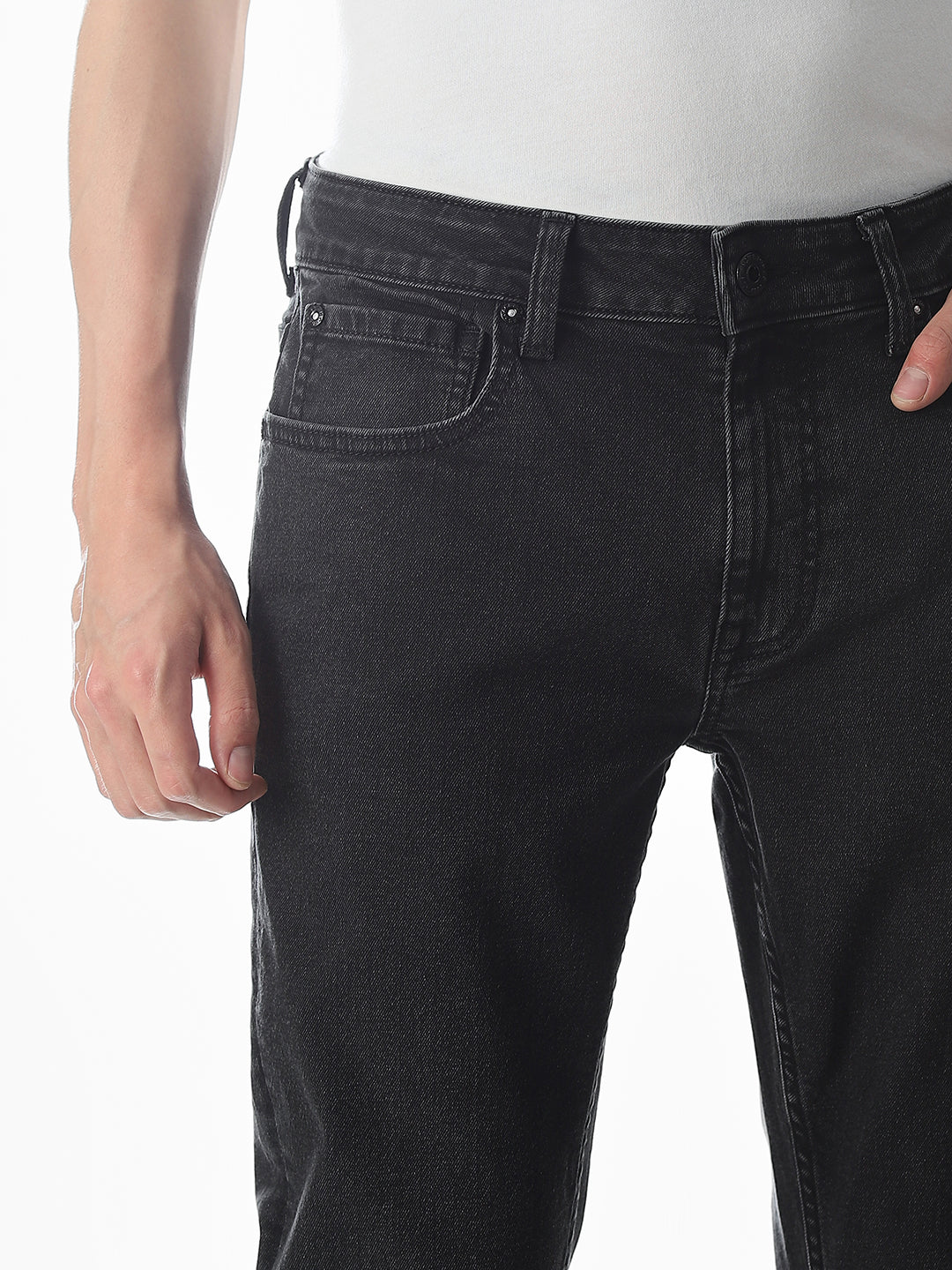 5 Pocket Ben Skinny Fit Jeans - Black - Image 4