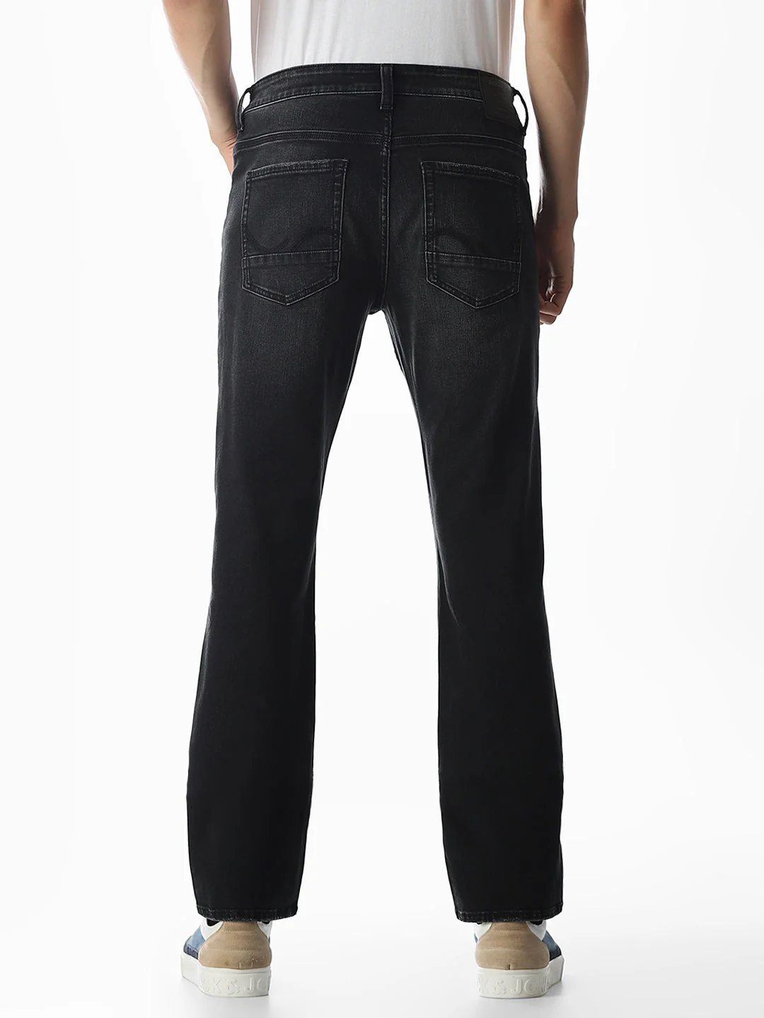 Distressed Clark Regular Fit Jeans - Black - Image 3