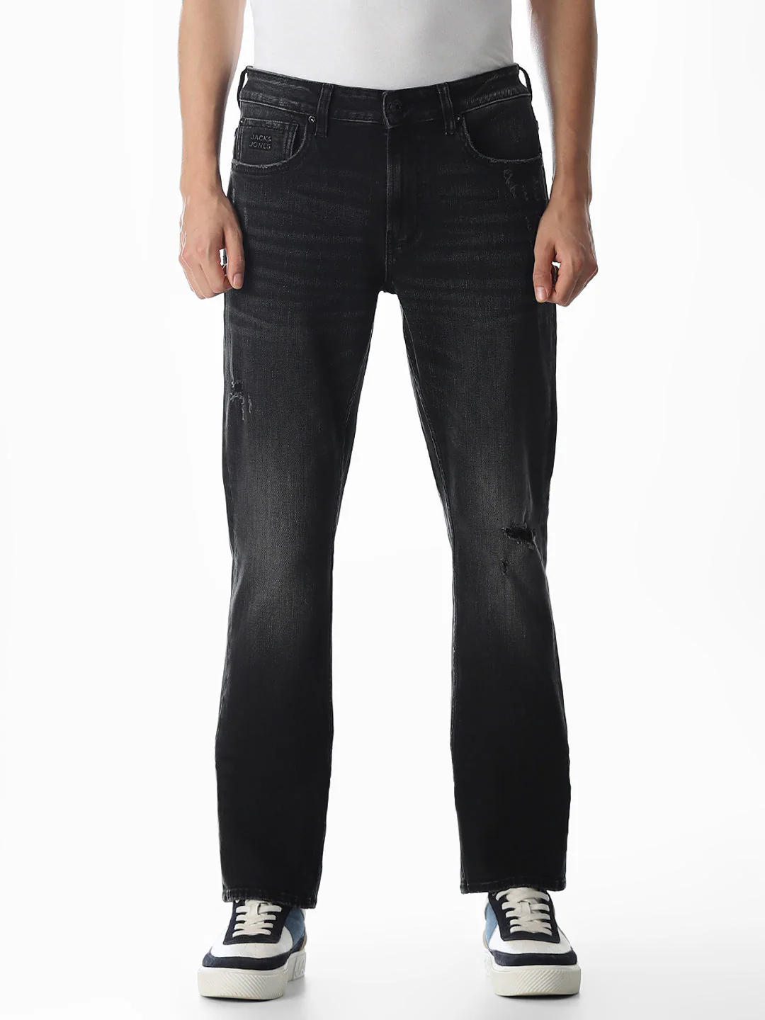 Distressed Clark Regular Fit Jeans - Black - Image 8