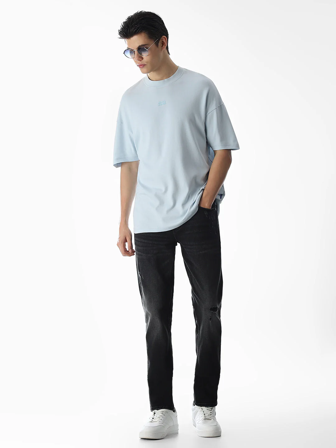 Distressed Glenn Slim Fit Jeans - Black - Image 6