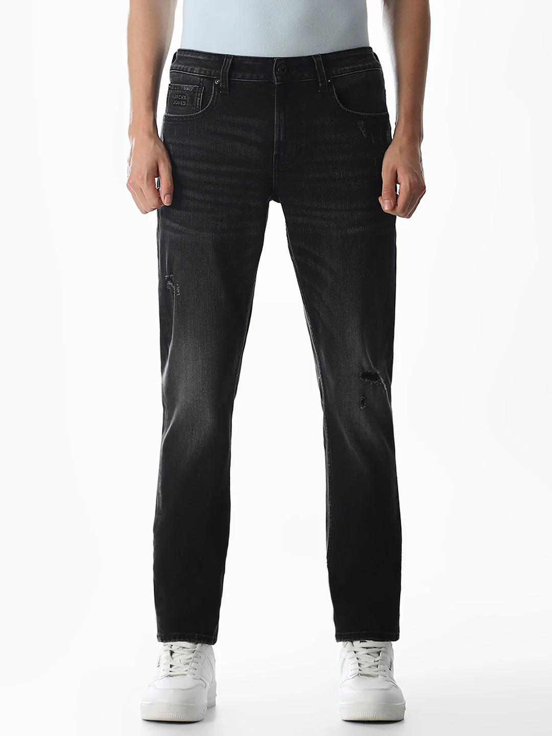 Distressed Glenn Slim Fit Jeans - Black - Image 8