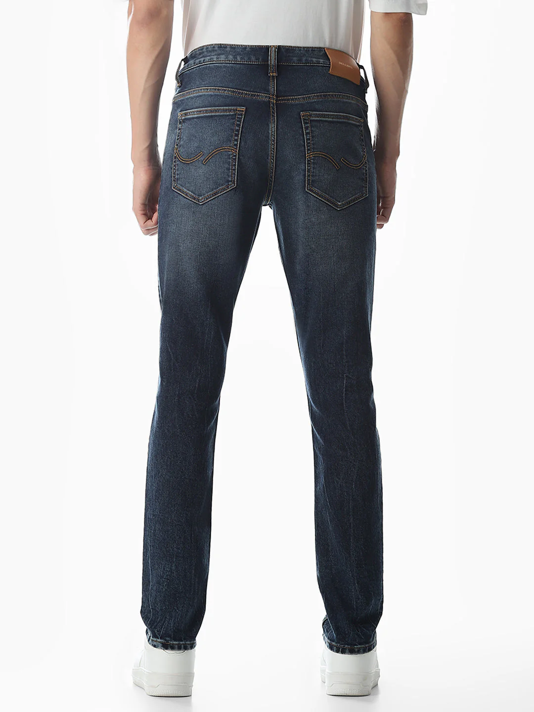 5 Pocket Glenn Slim Fit Jeans - Medium Blue - Image 9