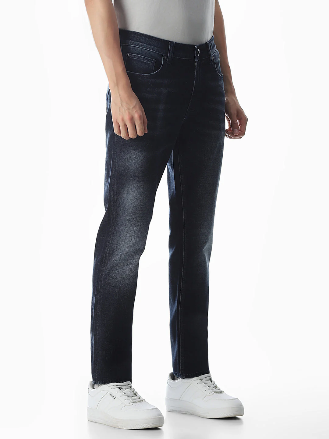 5 Pocket Ben Skinny Fit Jeans - Dark Blue - Image 2