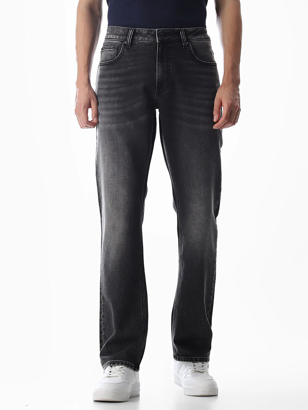 Dark Grey Clark Regular Fit Jeans