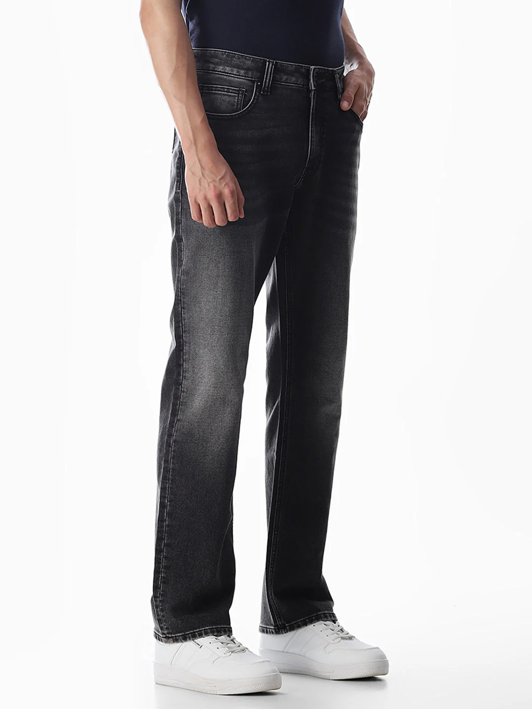 Dark Grey Clark Regular Fit Jeans - Image 2