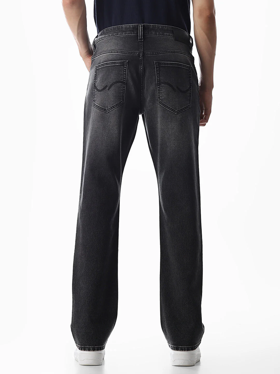 Dark Grey Clark Regular Fit Jeans - Image 3