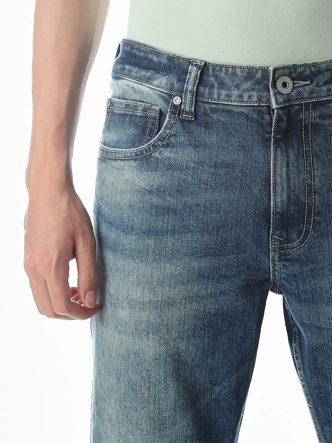 5 Pocket Ben Skinny Fit Jeans - Light Blue - Image 4