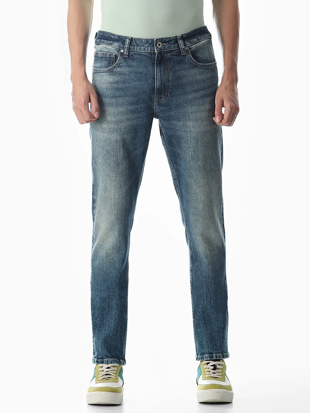 5 Pocket Ben Skinny Fit Jeans - Light Blue - Image 8