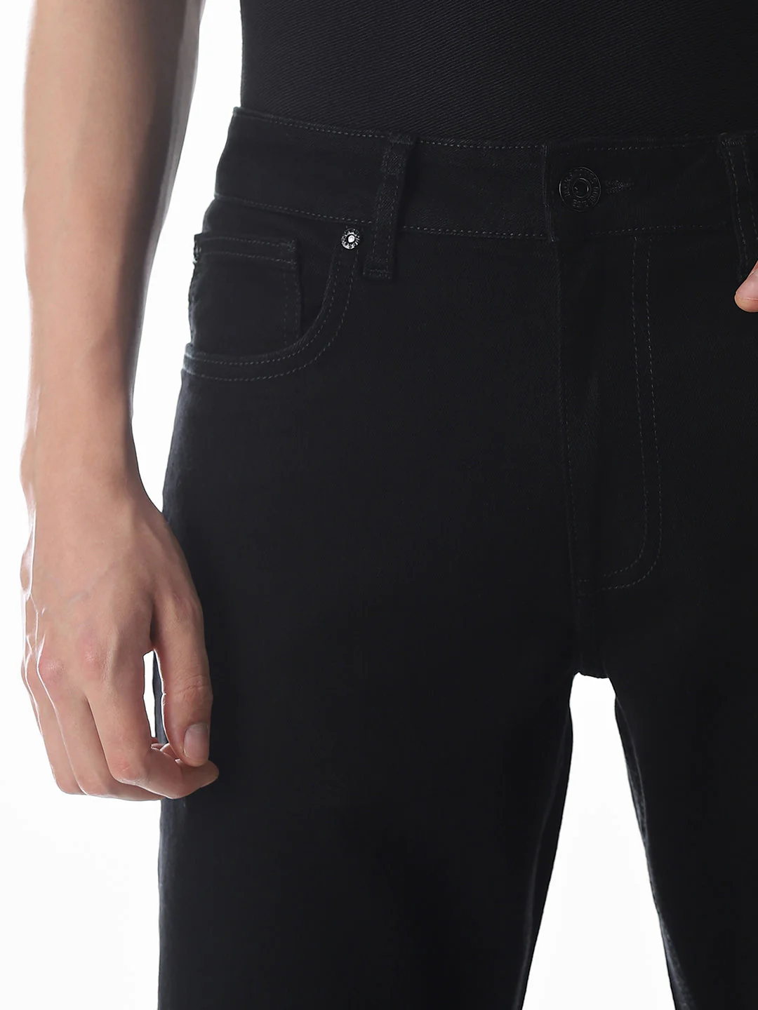 5 Pocket Ben Skinny Fit Jeans - Black - Image 4