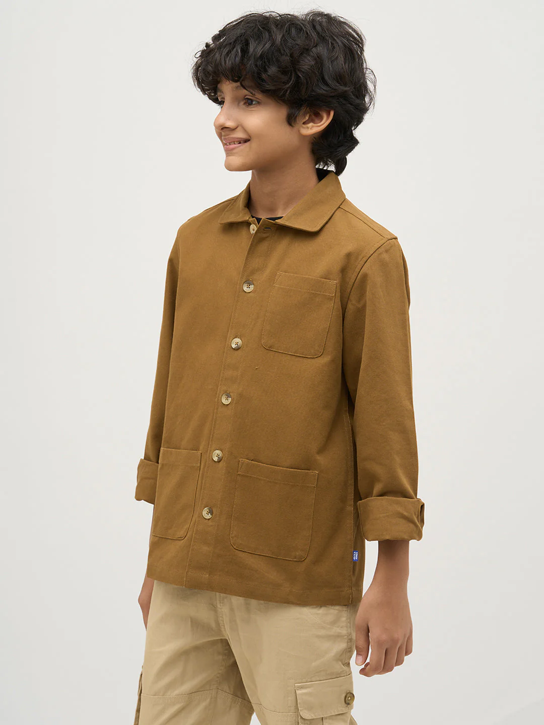 Boys 3 Pocket Cotton Shacket - Image 3
