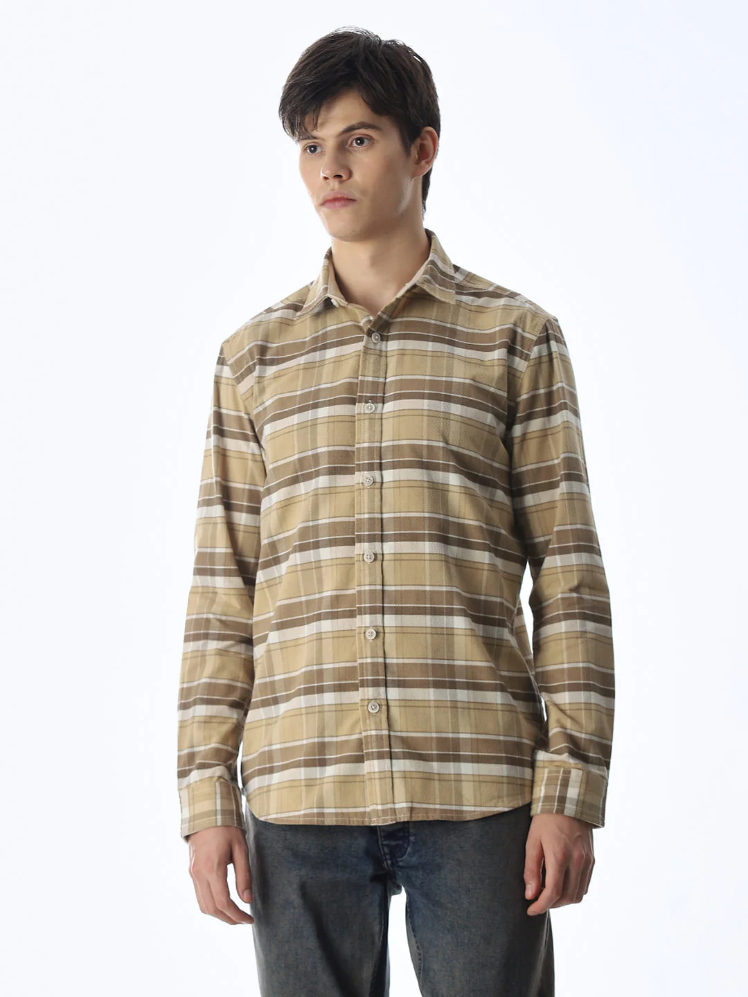 Beige Flap Pockets Shirt - Image 2