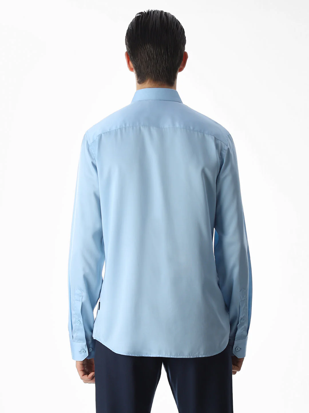 Light Blue Tencel Formal Shirt - Image 9