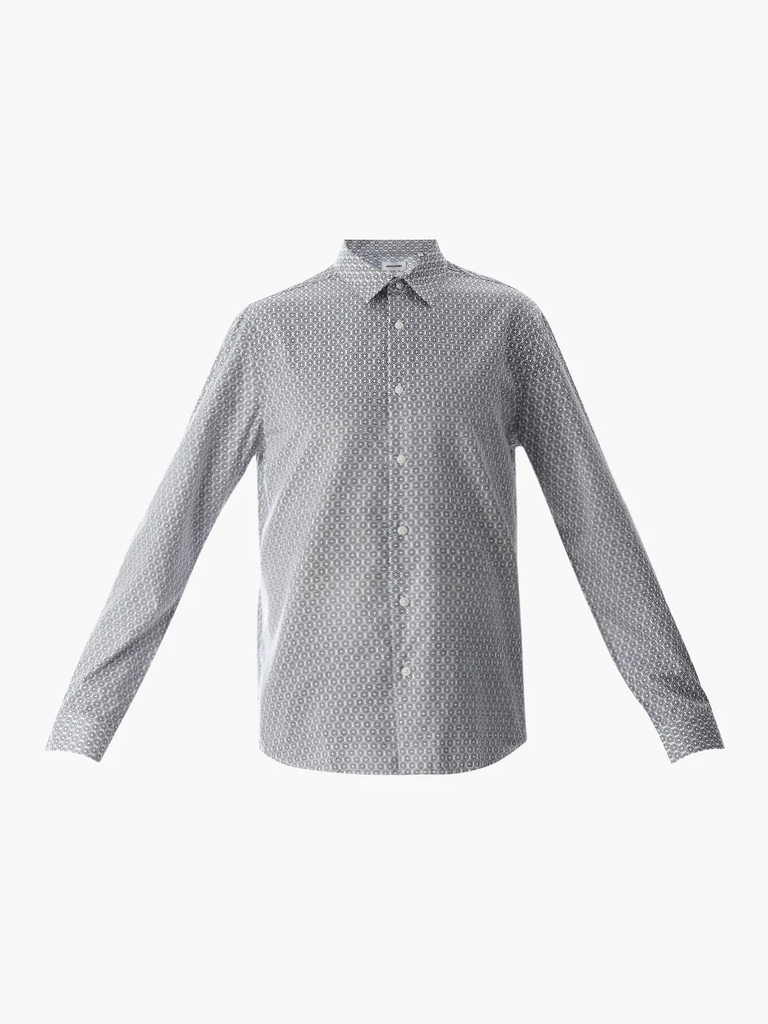 Abstract Print Slim Fit Shirt - White - Image 7