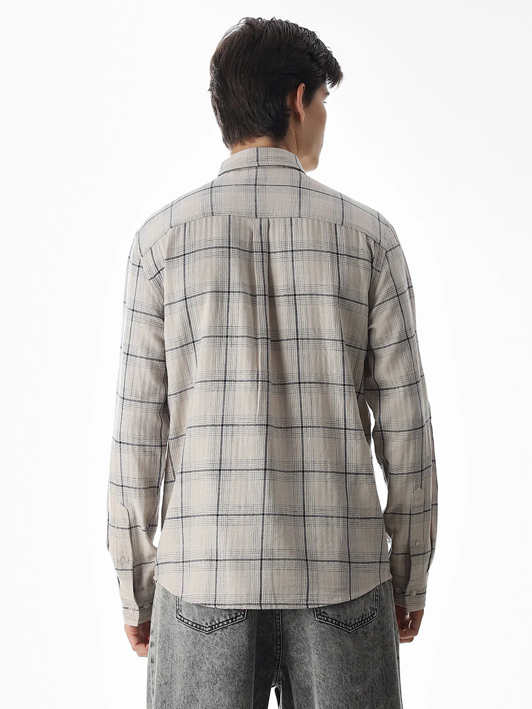Regular Fit Check Shirt - White - Image 4