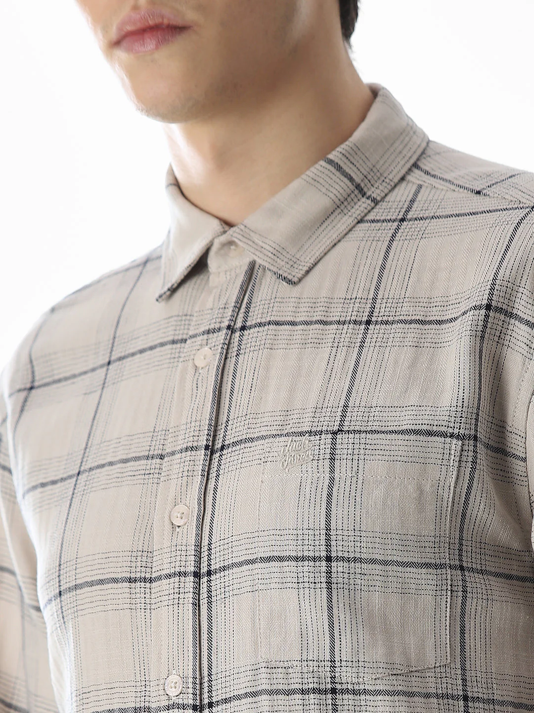 Regular Fit Check Shirt - White - Image 5